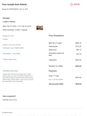 Template airbnb invoice Solved: Co